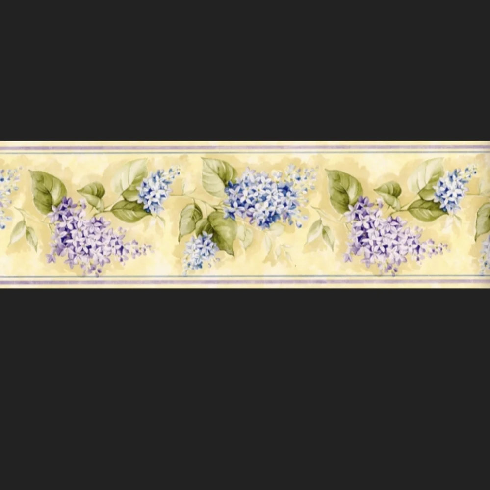 Wallpaper Border Vintage Blue & Purple Lilac